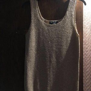 Gold Metallic Tank Top - Suzelle Size M